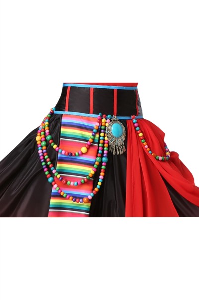 Design costumes for Tibetan dance performances, custom-made women's ethnic minority costumes, adult Dolma big swing skirts, Chinese style costumes SKDO011 detail view-3